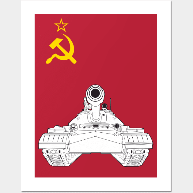 T-10 in defense of the Motherland from the threat of capitalism Wall Art by FAawRay